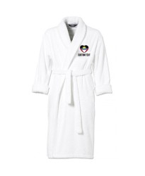 Antigua and Barbuda Flag Heart Shape Embroidery Logo with Custom Text Embroidered Bathrobes