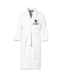 Algeria Flag Heart Shape Embroidery Logo with Custom Text Embroidered Bathrobes