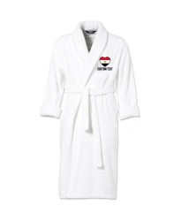 Egypt Flag Heart Shape Embroidery Logo with Custom Text Embroidered Bathrobes