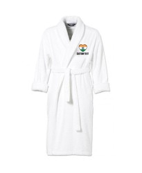 India Flag Heart Shape Embroidery Logo with Custom Text Embroidered Bathrobes