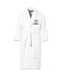 Israel Flag Heart Shape Embroidery Logo with Custom Text Embroidered Bathrobes