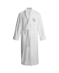 Mrs always right logo embroidered Bathrobe